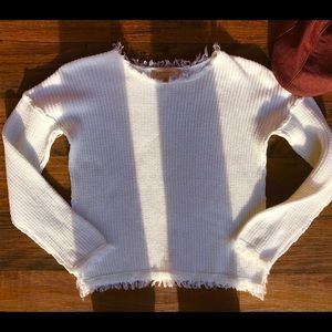 πΏβ£οΈPhilosophy NWOT White Sweater Fringe Detail XS
